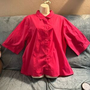 American Sweetheart XL dark pink button down shirt💕